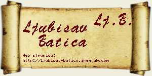 Ljubisav Batica vizit kartica